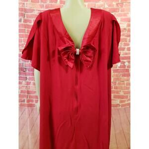 Sue Brett Collection Women's Vintage 50's Rare Dress SIZE 6 Red Short Slv #C6